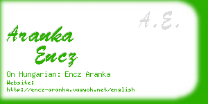 aranka encz business card